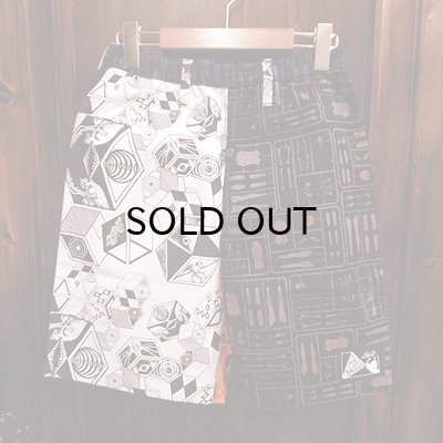 画像1: {NO MAD NUMSKULL} ORIGINAL PATTERN MULTI SHORT PANTS / "square"