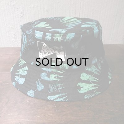 画像1: {NO MAD NUMSKULL} BUCKET HAT / "TEETH" / BLACK×BLUE