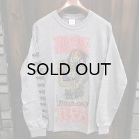 {MOMENTARY PSYCHO ART} LOGO L/S T-SHIRTS / GRAY