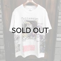 {MOMENTARY PSYCHO ART} RFD "4" Anniversary MULTI PRINT T-SHIRTS / WHITE