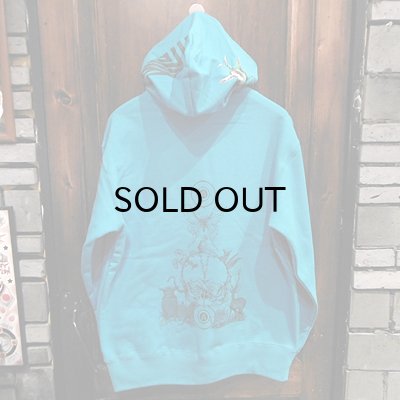 画像1: {MOMENTARY PSYCHO ART} "Letter From The North" P/O PARKA / Turquoise