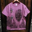 画像1: {MOMENTARY PSYCHO ART} MULTI PRINT T-SHIRTS / PURPLE (1)