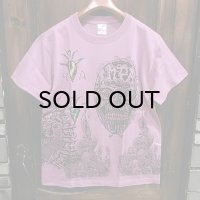 {MOMENTARY PSYCHO ART} MULTI PRINT T-SHIRTS / PURPLE