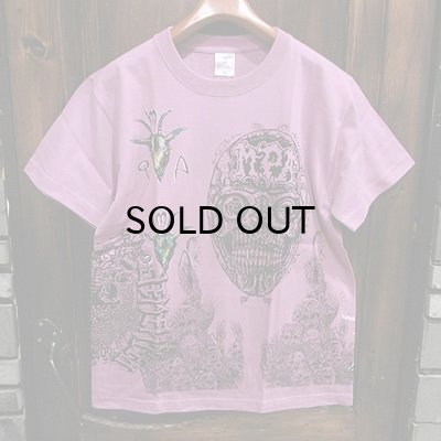 画像1: {MOMENTARY PSYCHO ART} MULTI PRINT T-SHIRTS / PURPLE