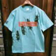 画像1: {MOMENTARY PSYCHO ART} "Cock roach" MULTI PRINT T-SHIRTS / MINT (1)