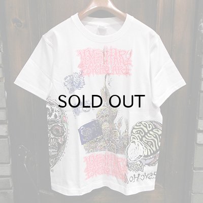 画像1: {MOMENTARY PSYCHO ART} RFD "4" Anniversary MULTI PRINT T-SHIRTS / WHITE