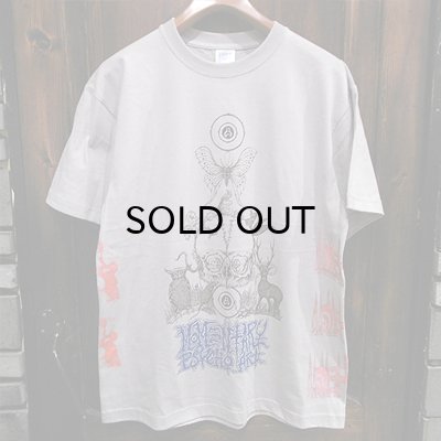 画像1: {MOMENTARY PSYCHO ART} "Letter From The North" MULTI PRINT T-SHIRTS / GRAY