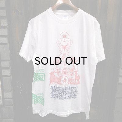 画像1: {MOMENTARY PSYCHO ART} "Letter From The North" MULTI PRINT T-SHIRTS / WHITE