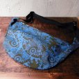 画像3: {NO MAD NUMSKULL} WAIST POUCH - BIG / "EYE" / 墨黒×BLUE (3)