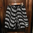 画像1: {NO MAD NUMSKULL} ORIGINAL PATTERN SHORT PANTS / "TEETH" / BLACK×WHITE / M (1)