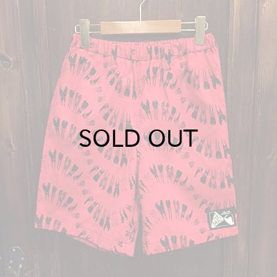 画像1: {NO MAD NUMSKULL} ORIGINAL PATTERN SHORT PANTS / "TEETH" / PINK / M