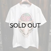 {NO MAD NUMSKULL} HAND PAINT S/S T-SHIRTS / WHITE / M