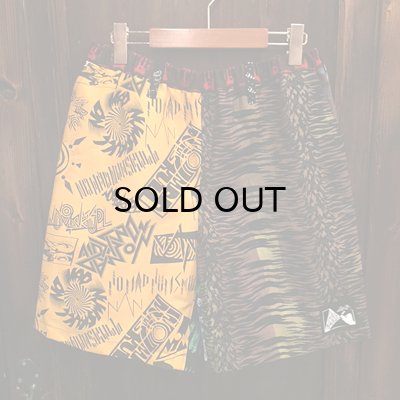 画像1: {NO MAD NUMSKULL} ORIGINAL PATTERN SHORT PANTS / CRAZY PATTERN / L