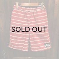 {NO MAD NUMSKULL} ORIGINAL PATTERN SHORT PANTS / "BORDER" / BURGUNDY / M