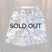 {NO MAD NUMSKULL} ORIGINAL PATTERN SHORT PANTS / CRAZY PATTERN / L