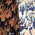 画像6: {NO MAD NUMSKULL} ORIGINAL PATTERN SHORT PANTS / FIRE / BLACK×ORANGE (6)