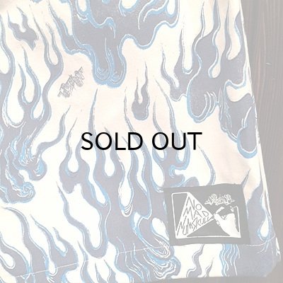 画像5: {NO MAD NUMSKULL} ORIGINAL PATTERN SHORT PANTS / FIRE / 生成り×PURPLE