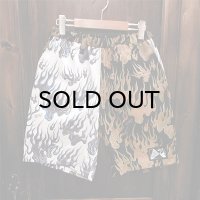 {NO MAD NUMSKULL} ORIGINAL PATTERN SHORT PANTS / FIRE / (M)