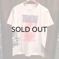 {MOMENTARY PSYCHO ART} "P.R.H&GO MAD" MULTI S/S T-SHIRTS / LIGHT PINK / (L)