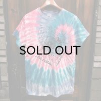 {NO MAD NUMSKULL} TIE DYE S/S T-SHIRTS / BLUE×PINK / (M)