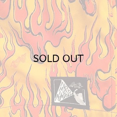 画像3: {NO MAD NUMSKULL} ORIGINAL PATTERN SHORT PANTS / FIRE / YELLOW×RED