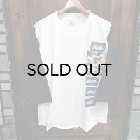 {NO MAD NUMSKULL} SET-IN 3/4 sleeve T-SHIRTS / WHITE×NAVY / L