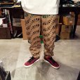 画像4: {NO MAD NUMSKULL} ORIGINAL PATTERN LONG PANTS / "TEETH" / LIGHT BEIGE×BLACK×GREEN (4)