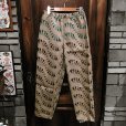 画像1: {NO MAD NUMSKULL} ORIGINAL PATTERN LONG PANTS / "TEETH" / LIGHT BEIGE×BLACK×GREEN (1)