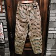 画像2: {NO MAD NUMSKULL} ORIGINAL PATTERN LONG PANTS / "TEETH" / LIGHT BEIGE×BLACK×GREEN (2)