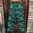 画像1: {NO MAD NUMSKULL} ORIGINAL PATTERN LONG PANTS / "FIRE" / BLACK×GREEN (1)