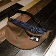 画像1: {NO MAD NUMSKULL} WAIST POUCH - BIG / "BONE" / BROWN×GREEN (1)