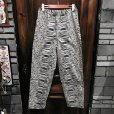 画像1: {NO MAD NUMSKULL} ORIGINAL PATTERN LONG PANTS / "MOUNTAIN" / 生成り×BLUE (1)