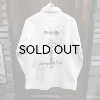 {MOMENTARY PSYCHO ART}  "Christ" L/S SHIRTS / 生成り / (L)