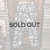 {NO MAD NUMSKULL} ORIGINAL PATTERN LONG PANTS / "PATCH" / BLACK×WHITE