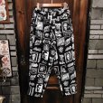 画像2: {NO MAD NUMSKULL} ORIGINAL PATTERN LONG PANTS / "PATCH" / BLACK×WHITE (2)