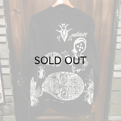 画像2: {MOMENTARY PSYCHO ART} "MULTI PRINT" L/S T-SHIRTS / BLACK / (M) / "SICK FUCKER"