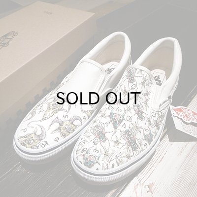 画像1: {MOMENTARY PSYCHO ART} "HAND PAINT" Slip-on / 28cm / "GOAT&FLY"