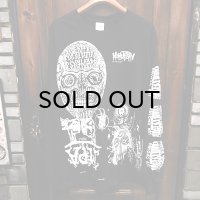 {MOMENTARY PSYCHO ART} "MULTI PRINT" L/S T-SHIRTS / BLACK / (L) / "DEMON FACE"