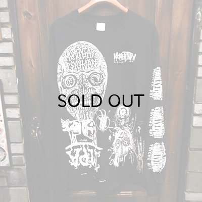 画像1: {MOMENTARY PSYCHO ART} "MULTI PRINT" L/S T-SHIRTS / BLACK / (L) / "DEMON FACE"