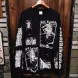 画像1: {MOMENTARY PSYCHO ART} "MULTI PRINT" L/S T-SHIRTS / BLACK / (XL) / "SICK FUCKER" (1)