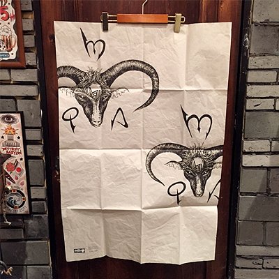 画像1: {MOMENTARY PSYCHO ART} "GOAT" ORIGINAL PIECE BIG POSTER