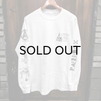 {PARADOX} Back ver. "Beard" L/S T-SHIRTS / WHITE / (M)