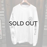 {PARADOX} Back ver. "Beard" L/S T-SHIRTS / WHITE / (L)