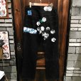 画像1: "USED" {NO MAD NUMSKULL} Remake DENIM PANTS / BLACK / 33inch (1)