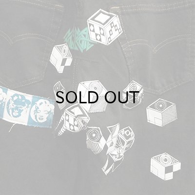 画像4: "USED" {NO MAD NUMSKULL} Remake DENIM PANTS / BLACK / 33inch