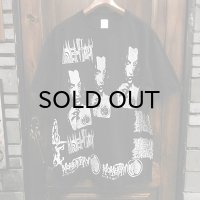 {MOMENTARY PSYCHO ART} "BLACKWHITE" MULTI S/S T-SHIRTS / BLACK / (XL)