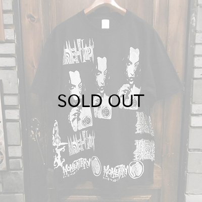 画像1: {MOMENTARY PSYCHO ART} "BLACKWHITE" MULTI S/S T-SHIRTS / BLACK / (XL)