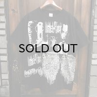 {MOMENTARY PSYCHO ART} "BLACKWHITE" MULTI S/S T-SHIRTS / BLACK / (L)