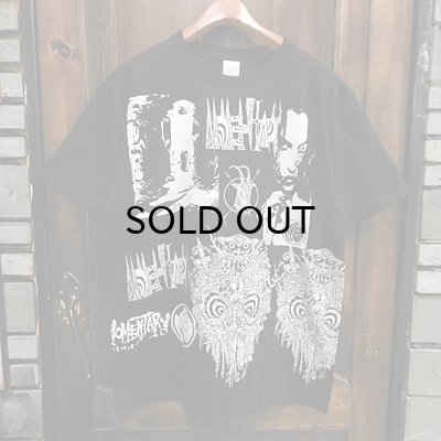 画像1: {MOMENTARY PSYCHO ART} "BLACKWHITE" MULTI S/S T-SHIRTS / BLACK / (L)