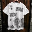 画像1: {MOMENTARY PSYCHO ART} "BLACKWHITE" MULTI S/S T-SHIRTS / WHITE / (L) (1)